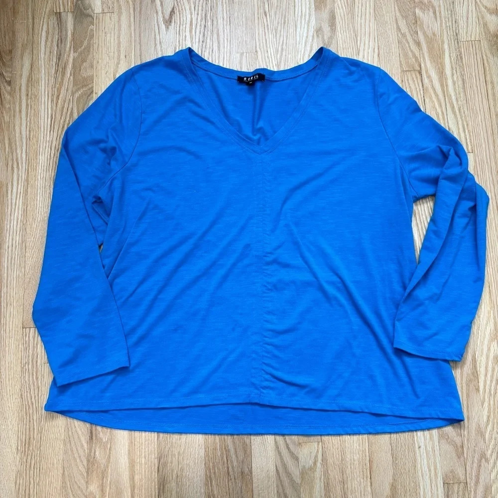 Rebel by Rebel Wilson  X Angels | Long Sleeve Blue Tee Size 2X